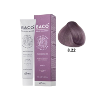 Стойкая крем-краска для волос Kaaral Baco Permanent Hair Color 8.22 светлый блондин интенсивный фиолетовый 100мл