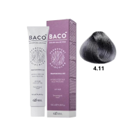 Стойкая крем-краска для волос Kaaral Baco Permanent Hair Color 4.11 Каштан интенсивно-пепельный 100мл