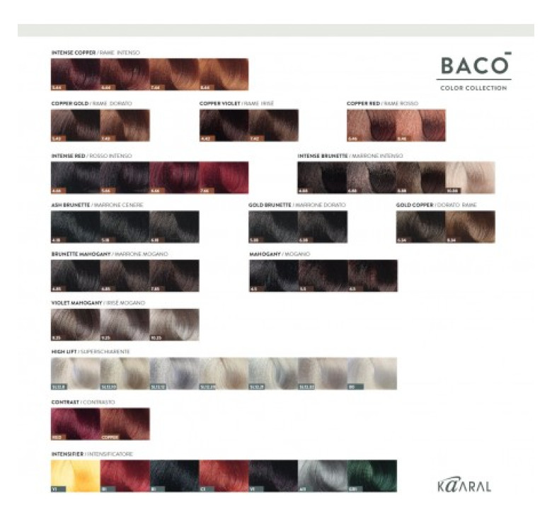 Стійка крем-фарба для волосся Kaaral Baco Permanent Hair Color 4.11 Каштан інтенсивно-попелястий 100мл