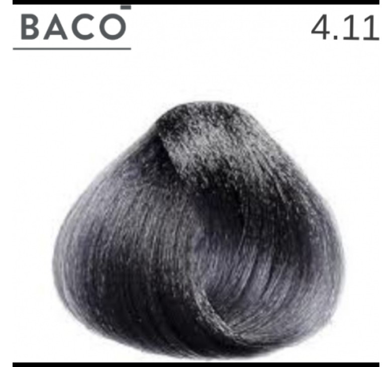Стійка крем-фарба для волосся Kaaral Baco Permanent Hair Color 4.11 Каштан інтенсивно-попелястий 100мл