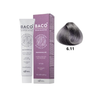 Стійка крем-фарба для волосся Kaaral Baco Permanent Hair Color 6.11 Темний блондин інтенсивно-попелястий 100мл