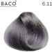 Стойкая крем-краска для волос Kaaral Baco Permanent Hair Color 6.11 Темный блондин интенсивно-пепельный 100мл