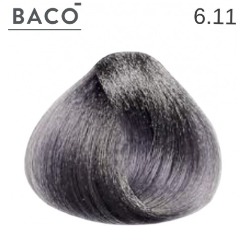 Стойкая крем-краска для волос Kaaral Baco Permanent Hair Color 6.11 Темный блондин интенсивно-пепельный 100мл