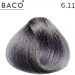 Стойкая крем-краска для волос Kaaral Baco Permanent Hair Color 6.11 Темный блондин интенсивно-пепельный 100мл