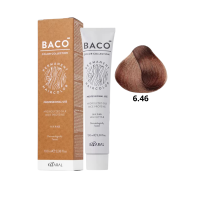 Стійка крем-фарба для волосся Kaaral Baco Permanent Hair Color 6.46 Темний блондин мідно-червоний 100мл