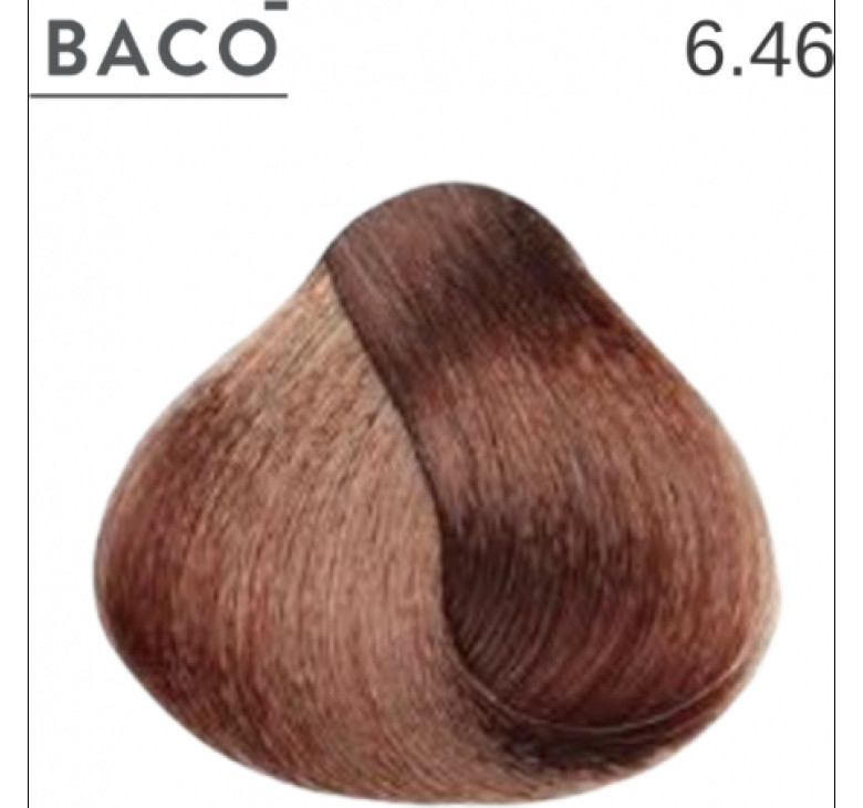 Стійка крем-фарба для волосся Kaaral Baco Permanent Hair Color 6.46 Темний блондин мідно-червоний 100мл