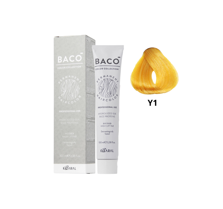 Корректор Kaaral Baco Permanent Hair Color Y1 Желтый 100мл