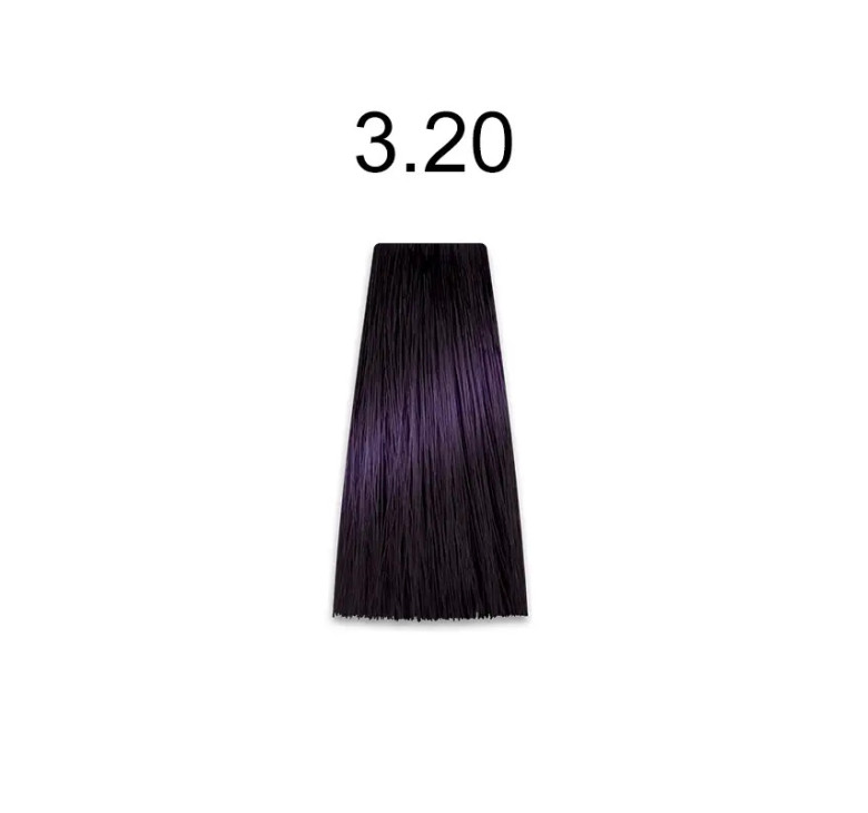 Стійка крем-фарба для волосся Kaaral Baco Permanent Hair Color 3.20 каштановий темний фіолетовий 100мл