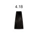 Стойкая крем-краска для волос Kaaral Baco Permanent Hair Color 4.18 пепельно-каштановый коричневый 100мл