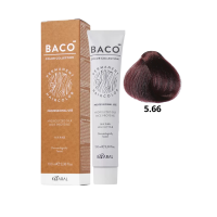 Стійка крем-фарба для волосся Kaaral Baco Permanent Hair Color 5.66 світло-каштановий інтенсивний червоний 100мл