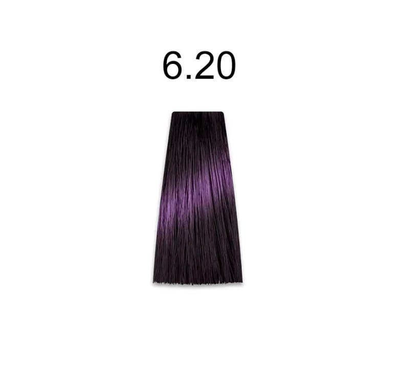 Стійка крем-фарба для волосся Kaaral Baco Permanent Hair Color 6.20 темний фіолетовий блондин 100мл