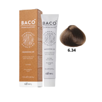 Стійка крем-фарба для волосся Kaaral Baco Permanent Hair Color 6.34 темний блондин золотисто мідний 100мл