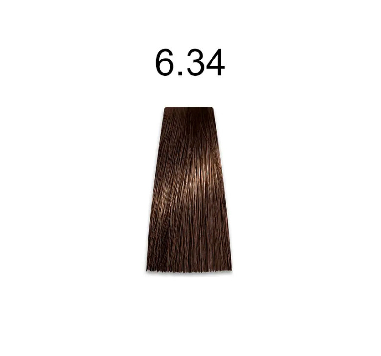 Стойкая крем-краска для волос Kaaral Baco Permanent Hair Color 6.34 темный блондин золотисто медный 100мл