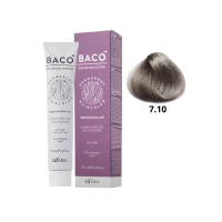 Стойкая крем-краска для волос Kaaral Baco Permanent Hair Color 7.10 блондин пепельный 100мл