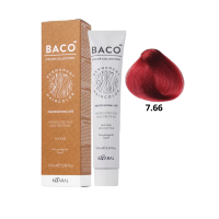 Стойкая крем-краска для волос Kaaral Baco Permanent Hair Color 7.66 интенсивный красный блондин 100мл
