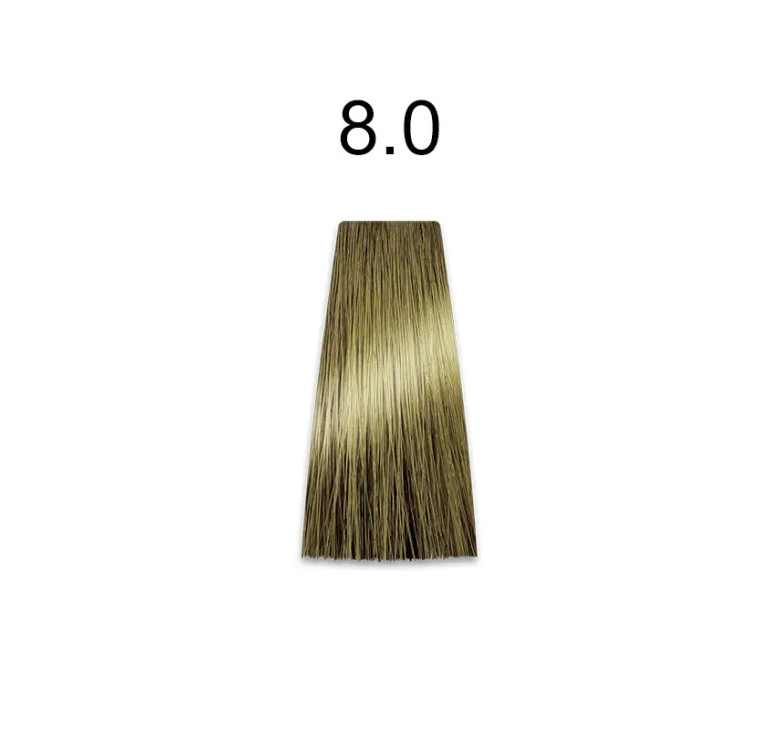 Стойкая крем-краска для волос Kaaral Baco Permanent Hair Color 8.0 светлый блондин 100мл