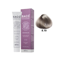 Стойкая крем-краска для волос Kaaral Baco Permanent Hair Color 8.10 блондин светлый пепельный 100мл