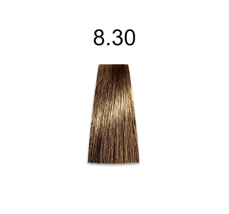 Стойкая крем-краска для волос Kaaral Baco Permanent Hair Color 8.30 светлый золотистый блондин 100мл