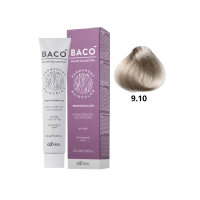 Стойкая крем-краска для волос Kaaral Baco Permanent Hair Color 9.10 блондин очень светлый пепельный 100мл