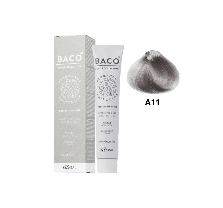 Коректор Kaaral Baco Permanent Hair Color А11 Сталевий 100мл