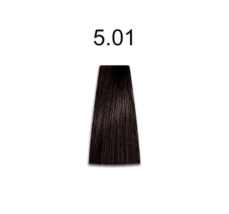 Стойкая крем-краска для волос Kaaral Baco Permanent Hair Color 5.01 натуральный светло каштановый пепельный 100мл