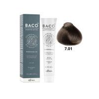Стойкая крем-краска для волос Kaaral Baco Permanent Hair Color 7.01 натуральный пепельный блондин 100мл