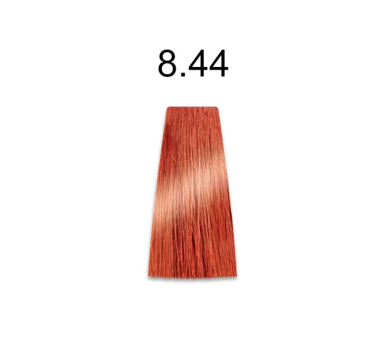 Стійка крем-фарба для волосся Kaaral Baco Permanent Hair Color 8.44 світлий блондин інтенсивний мідний 100мл