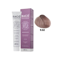 Стойкая крем-краска для волос Kaaral Baco Permanent Hair Color 9.02 натуральный очень светлый блондин фиолетовый 100мл