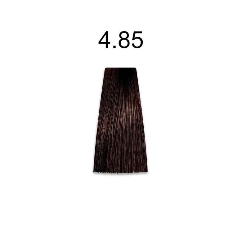 Стійка крем-фарба для волосся Kaaral Baco Permanent Hair Color 4.85 каштан коричнево-махагоновий 100мл