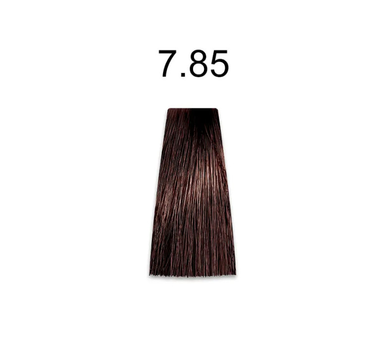 Стойкая крем-краска для волос Kaaral Baco Permanent Hair Color 7.85 коричнево-махагоновый блондин 100мл
