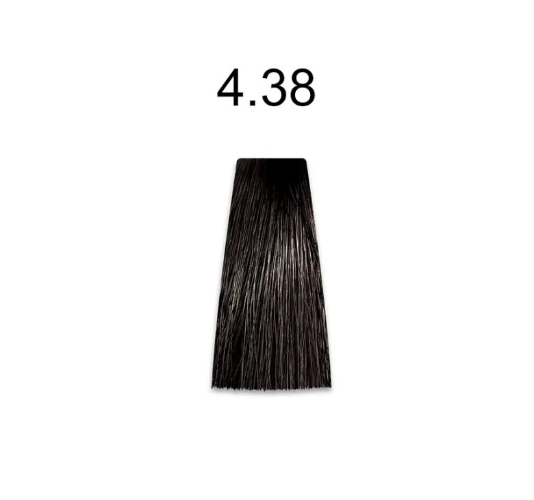 Стойкая безаммиачная краска для волос Kaaral Baco Soft Color 4.38 каштан золотисто-коричневый 100мл