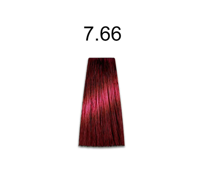 Стойкая безаммиачная краска для волос Kaaral Baco Soft Color 7.66 блондин интенсивно-красный 100мл