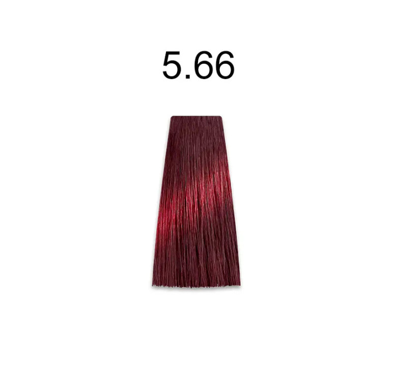 Стойкая безаммиачная краска для волос Kaaral Baco Soft Color 5.66 светлый каштан интенсивно-красный 100мл