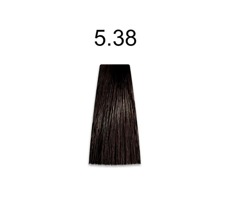Стойкая безаммиачная краска для волос Kaaral Baco Soft Color 5.38 светлый каштан золотисто-коричневый 100мл
