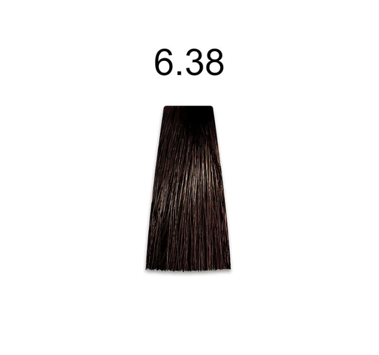 Стойкая безаммиачная краска для волос Kaaral Baco Soft Color 6.38 темный блондин золотисто-коричневый 100мл
