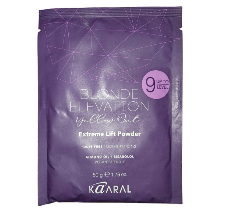 Осветляющая пудра для волос до 9-го уровня Kaaral Blonde Elevation Yellow Out Extreme Lift Powder 50 г