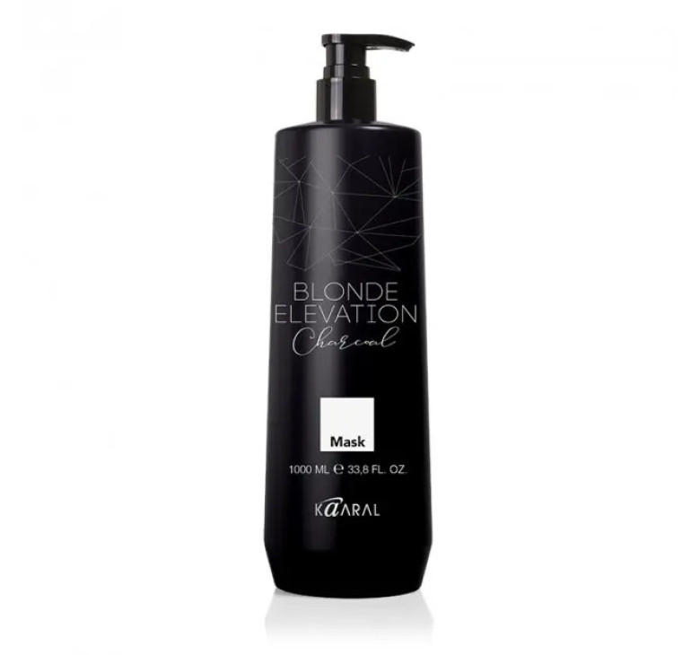 Черная угольная тонирующая маска для осветленных волос Kaaral Blonde Elevation Charcoal 1000мл