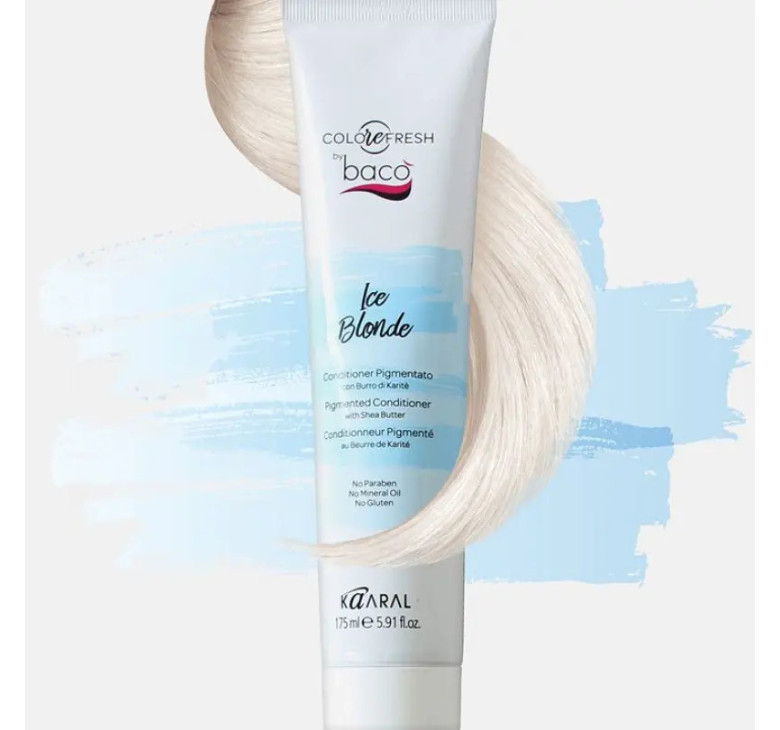 Відтіночний кондиціонер для волосся з олією каріте Kaaral Baco ColorеFresh Ice Blonde 175мл