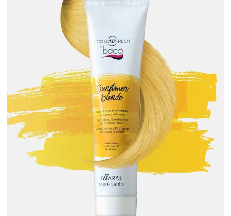 Оттеночный кондиционер для волос с экстрактом подсолнечника Kaaral Baco ColorеFresh Sunflower Blonde 175мл