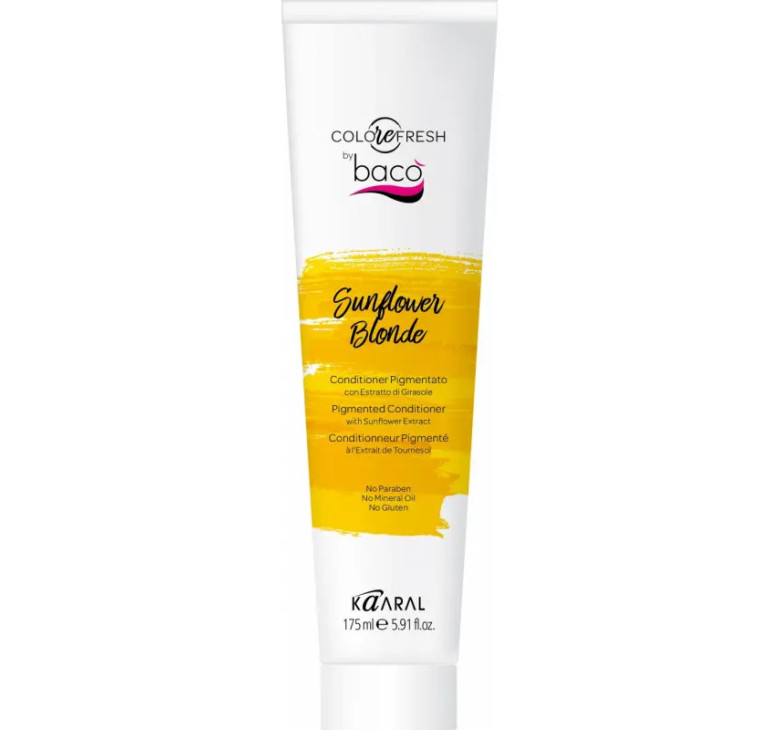 Оттеночный кондиционер для волос с экстрактом подсолнечника Kaaral Baco ColorеFresh Sunflower Blonde 175мл