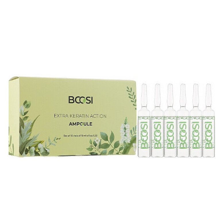 Ампула для восстановления поврежденных волос BCOSI Extra Keratin Action Ampoules 10мл