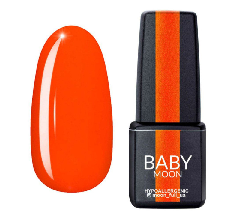 Гель-лак BABY Moon Perfect Neon №004 морковно-коралловый, 6 мл