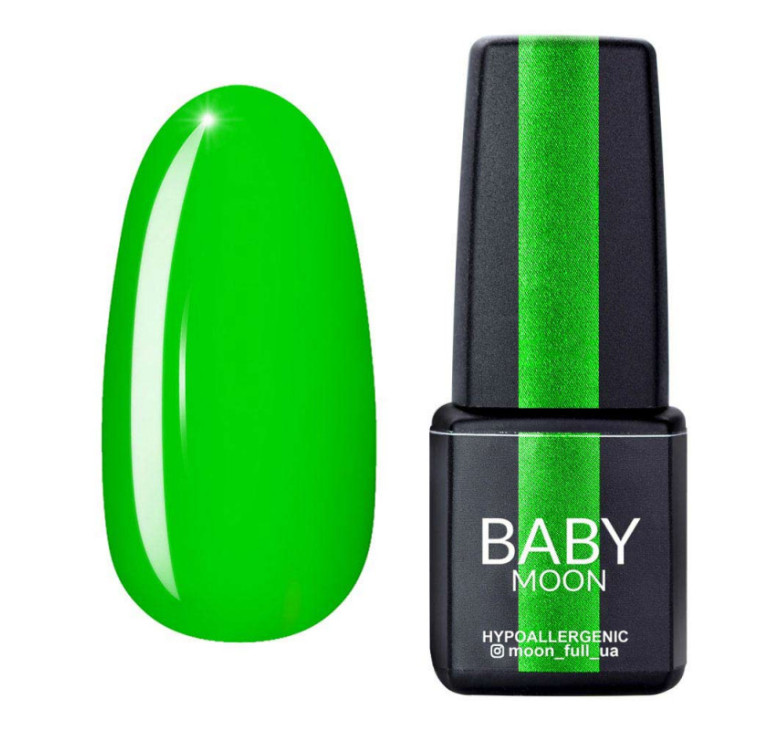 Гель-лак BABY Moon Perfect Neon №009 салатовый яркий, 6 мл