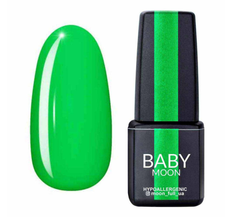 Гель-лак BABY Moon Perfect Neon №012 ярко-зеленый, 6 мл