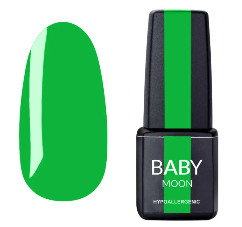 Гель-лак BABY Moon Perfect Neon №023 насичено-трав'яний, 6 мл