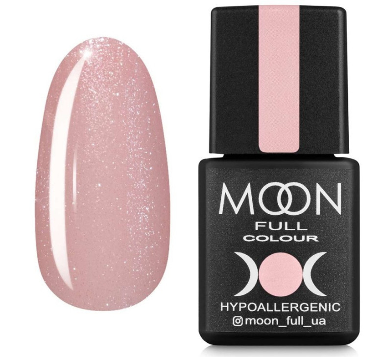 Камуфлююча база для гель лаку MOON FULL Barbie Color Base №03 ніжний персиковий з дрібним шимером, 8 мл