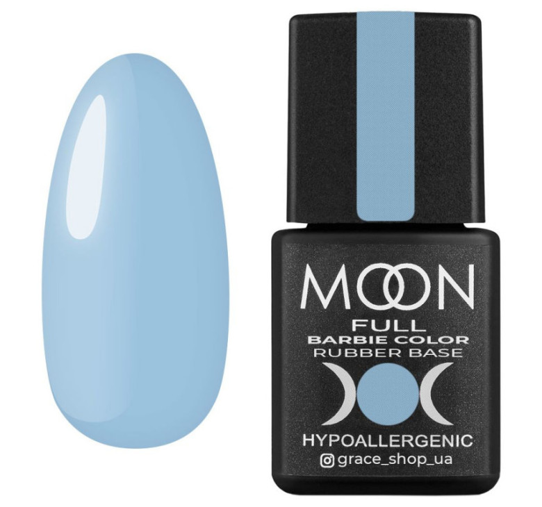 Камуфлююча база для гель лаку MOON FULL Barbie Color Base №11 голубой, 8 мл