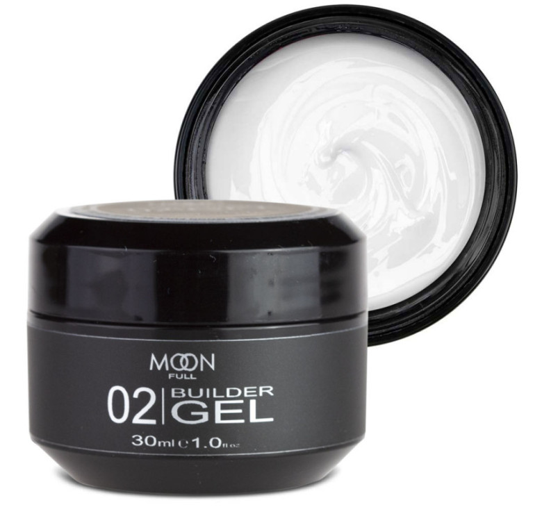 Моделючий гель Moon Full Builder Gel №02 білий, 30 мл