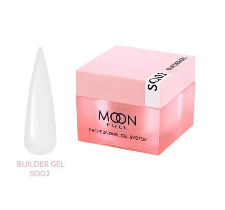 Моделирующий гель Moon Full Builder Gel №SQ02 молочно-белый (без НЕМА и ТРО), 30 мл