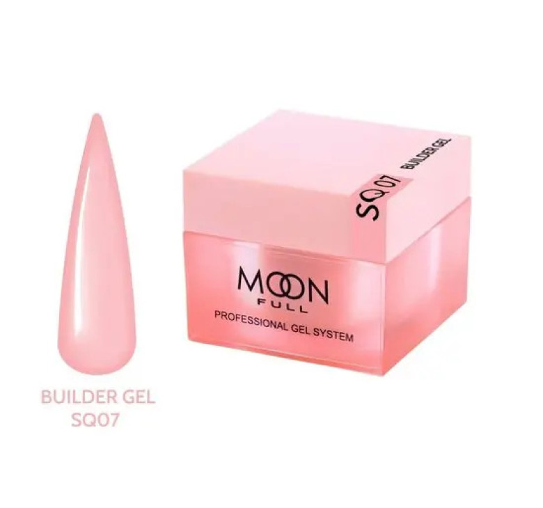 Моделючий гель Moon Full Builder Gel №SQ07 рожево-кораловий, 30 мл